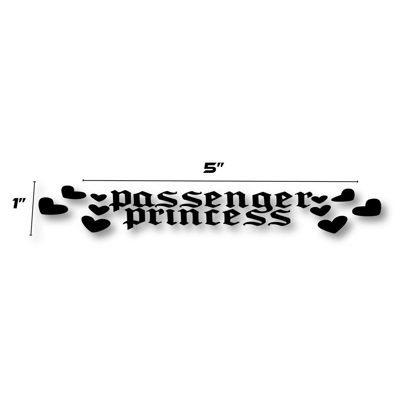 Passenger Princess Mirror Decal