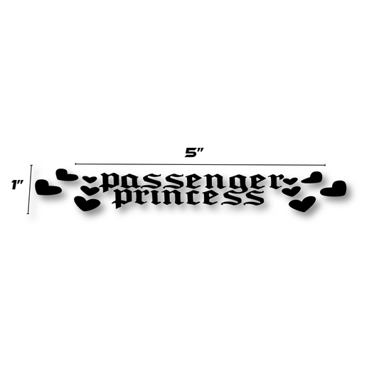 Passenger Princess Mirror Decal
